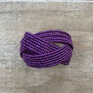 Beaded Wire Cuff Bracelet